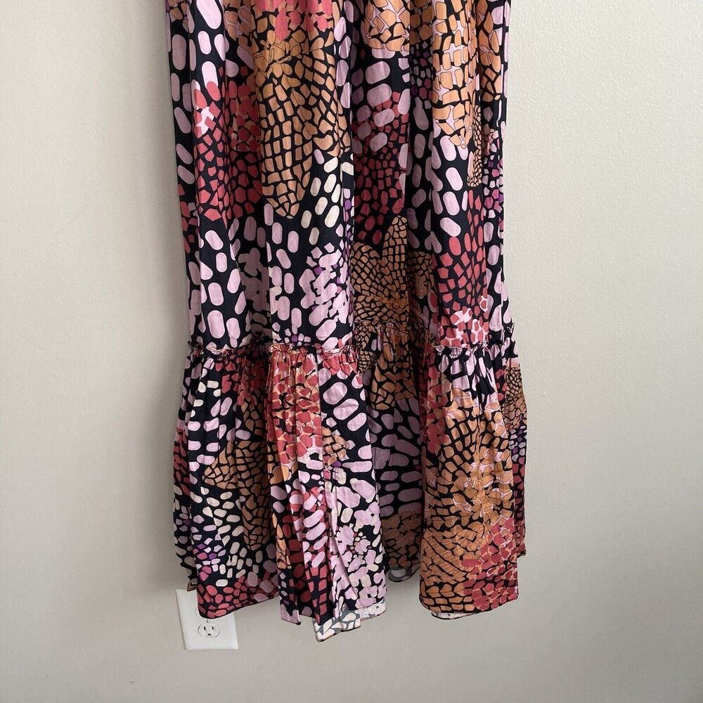 Anthropologie Geisha Designs Smocked Maxi Dress Size XS Cut Out Front - Picture 12 of 13